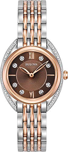 Bulova Damen Analog Quarz Uhr mit Edelstahl Armband 98R230 von Bulova