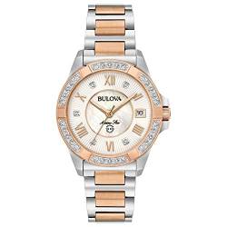 Bulova Damen Analog Quarz Uhr mit Edelstahl Armband 98R234 von Bulova