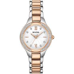 Bulova Damen Analog Quarz Uhr mit Edelstahl Armband 98R272 von Bulova