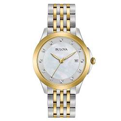 Bulova Damen Analog Quarz Uhr mit Edelstahl Armband 98S161 von Bulova