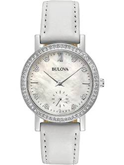 Bulova Damen Analog Quarz Uhr mit Leder Armband 96L245 von Bulova