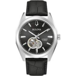 Bulova Herren Analog Automatik Uhr mit Leder Armband 96A273 von Bulova