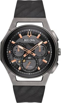 Bulova Herren Analog Automatik Uhr mit Silikon Armband 98A162 von Bulova