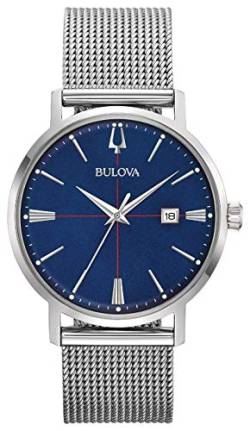 Bulova Herren Analog Quarz Uhr mit Edelstahl Armband 96B289 von Bulova