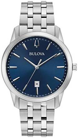 Bulova Herren Analog Quarz Uhr mit Edelstahl Armband 96B338 von Bulova