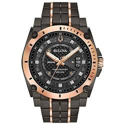 Bulova Herren Analog Quarz Uhr mit Edelstahl Armband 98D149 von Bulova