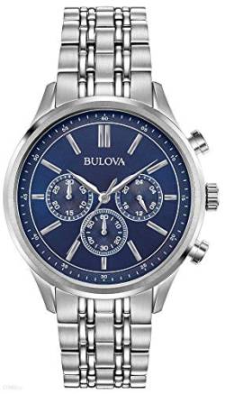 Bulova Herren Chronograph Quarz Uhr mit Edelstahl Armband 96A210 von Bulova
