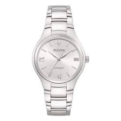 Bulova Lady Automatic Women's Watch, Gray 96L318, Steel case and Bracelet von Bulova