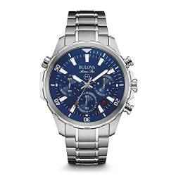 Bulova Marine Star 96B256 - Herren Designer-Armbanduhr - Armband aus Edelstahl - wasserdicht - blaues Zifferblatt von Bulova