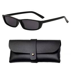 Bumdenuu Oculos Vintage-Sonnenbrille, schwarz, quadratisch, Damen, Luxusmarke, verspiegelt, mit Aufbewahrungstasche, Siehe Abbildung von Bumdenuu