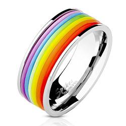 Bungsa 54 (17.2) Regenbogen Ring Edelstahl Frauen & Männer von Bungsa