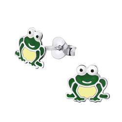 Bungsa Frosch Kinder-Ohrstecker aus .925 Sterling Silber - 1 Paar (2 Stück) von Bungsa