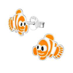 Bungsa Kleine Kinder-Ohrstecker Fisch "Nemo" aus .925 Sterling Silber von Bungsa