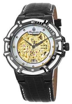 Burgmeister Herren Skeleton Automatik Uhr mit Leder Armband BM235-602 von Burgmeister