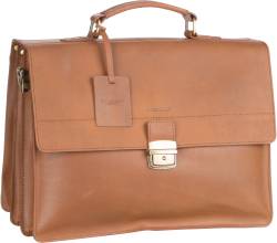 Burkely Vintage Dean Briefcase 6379  in Cognac (14.6 Liter), Aktentasche von Burkely