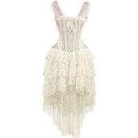 Burleska - Gothic Kleid lang - Ophelie Dress - S bis 3XL - für Damen - Größe 3XL - rosa von Burleska