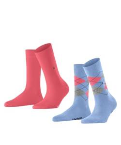 Burlington Damen Socken Everyday Mix 2-Pack W SO Baumwolle gemustert 2 Paar, Blau (Deep Sea 6542), 36-41 von Burlington