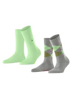 Burlington Damen Socken Everyday Mix 2-Pack W SO Baumwolle gemustert 2 Paar, Grau (Arctic Melange 3221), 36-41 von Burlington