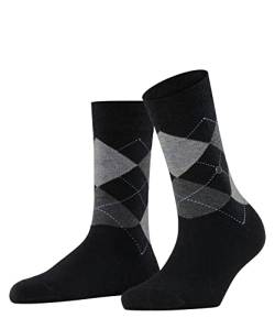 Burlington Damen Socken Queen W SO Baumwolle gemustert 1 Paar, Grau (Oil Melange 3986) neu - umweltfreundlich, 36-41 von Burlington