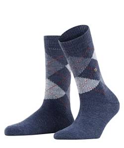 Burlington Damen Socken Whitby W SO weich und warm gemustert 1 Paar, Blau (Deep Blue 6222), 36-41 von Burlington