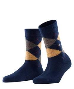 Burlington Damen Socken Whitby W SO weich und warm gemustert 1 Paar, Blau (Navy 6153), 36-41 von Burlington