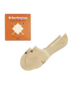 Burlington Herren Füßlinge Everyday 2-Pack Box M IN Baumwolle unsichtbar einfarbig 2 Paar, Beige (Gravel 4840), 43-44 von Burlington