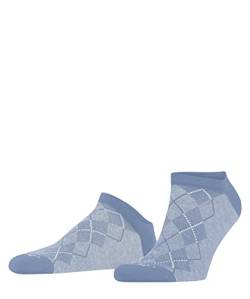 Burlington Herren Sneakersocken Carrington M SN Baumwolle kurz gemustert 1 Paar, Blau (Azure 6327), 40-46 von Burlington