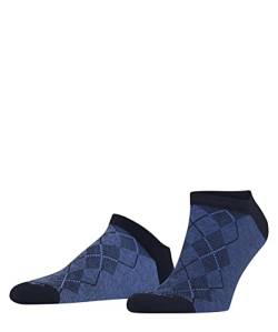 Burlington Herren Sneakersocken Carrington M SN Baumwolle kurz gemustert 1 Paar, Blau (Marine 6120), 40-46 von Burlington