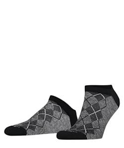 Burlington Herren Sneakersocken Carrington M SN Baumwolle kurz gemustert 1 Paar, Schwarz (Black 3000), 40-46 von Burlington