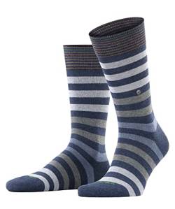 Burlington Herren Socken Blackpool M SO Baumwolle gemustert 1 Paar, Blau (Dark Blue Melange 6688), 40-46 von Burlington