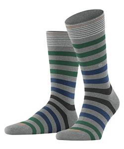 Burlington Herren Socken Blackpool M SO Baumwolle gemustert 1 Paar, Grau (Marengo 3391), 40-46 von Burlington