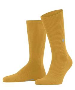 Burlington Herren Socken Boston Biologische Baumwolle einfarbig 1 Paar, Gelb (Solar 1314), 40-46 von Burlington