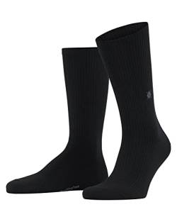 Burlington Herren Socken Boston M SO Baumwolle einfarbig 1 Paar, Schwarz (Black 3000), 40-46 von Burlington