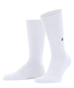 Burlington Herren Socken Boston M SO Baumwolle einfarbig 1 Paar, Weiß (White 2000), 40-46 von Burlington