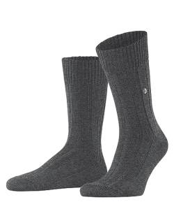 Burlington Herren Socken Dover Schurwolle einfarbig 1 Paar, Grau (Dark Grey 3070), 40-46 von Burlington