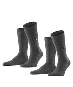 Burlington Herren Socken Everyday 2-Pack M SO Baumwolle einfarbig 2 Paar, Grau (Anthracite Melange 3081), 40-46 von Burlington