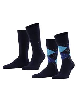 Burlington Herren Socken Everyday Mix 2-Pack M SO Baumwolle gemustert 2 Paar, Blau (Marine 6121), 40-46 von Burlington