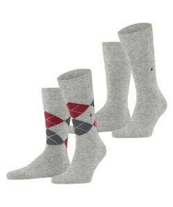 Burlington Herren Socken Everyday Mix 2-Pack M SO Baumwolle gemustert 2 Paar, Grau (Lt. Heather 3223), 40-46 von Burlington