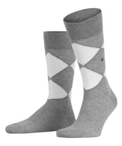 Burlington Herren Socken Kingston M SO Baumwolle gemustert 1 Paar, Grau (Light Grey 3400), 40-46 von Burlington