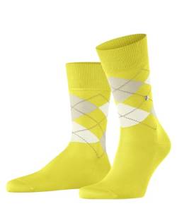 Burlington Herren Socken Manchester M SO Baumwolle gemustert 1 Paar, Gelb (Yellow-Green 1390) neu - umweltfreundlich, 40-46 von Burlington