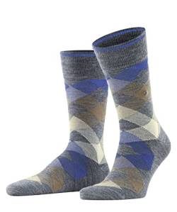 Burlington Herren Socken Newcastle M SO Wolle gemustert 1 Paar, Grau (Dark Grey 3071), 40-46 von Burlington