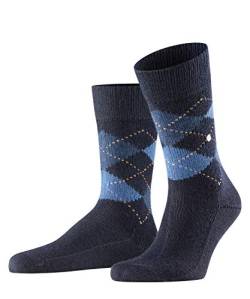 Burlington Herren Socken Preston M SO Weich und Warm gemustert 1 Paar, Blau (Dark Navy 6375), 46-50 von Burlington