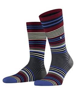 Burlington Herren Socken Stripe M SO Wolle gemustert 1 Paar, Blau (Marine 6120), 40-46 von Burlington