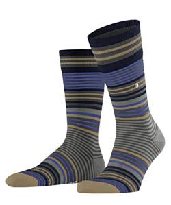 Burlington Herren Socken Stripe M SO Wolle gemustert 1 Paar, Grau (Dark Grey 3070), 46-50 von Burlington