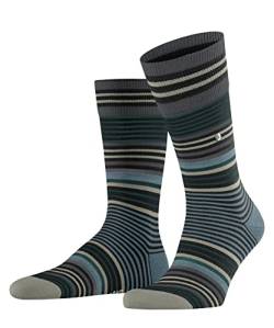 Burlington Herren Socken Stripe M SO Wolle gemustert 1 Paar, Schwarz (Black 3002), 40-46 von Burlington