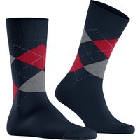 Burlington Herren Socken blau Baumwolle Gemustert von Burlington