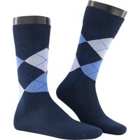 Burlington Herren Socken blau Baumwolle Gemustert von Burlington