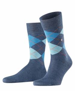 Burlington Socken Blau mit Argyle-Muster von Burlington