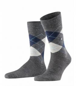 Burlington Socken Grau mit Argyle-Muster von Burlington