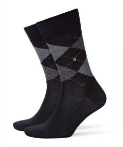 Burlington Socken Schwarz mit Argyle-Muster von Burlington